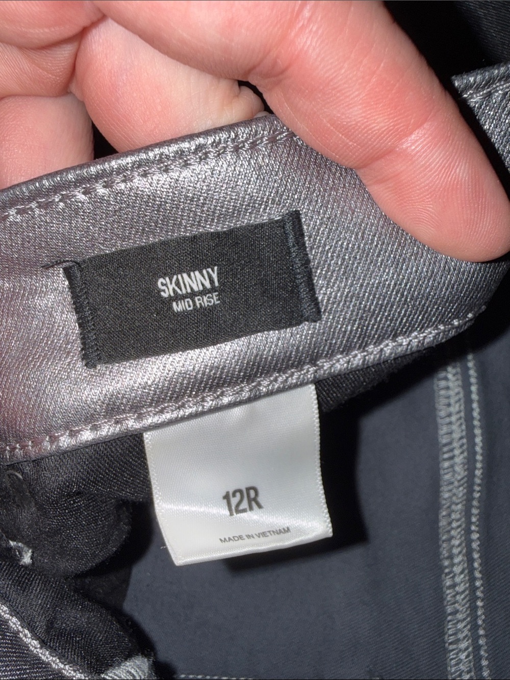 Express Metallic Silver Coated Jeans - Picture 3 of 8